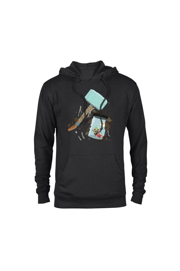 Loki Frog Thor Throg in a Jar with Mjolnir Hammer - Pullover Hoodie for Adults - Customized-Black