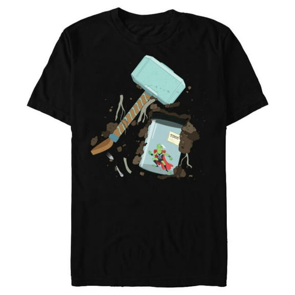 Marvel Loki Frog Thor Throg in a Jar with Mjolnir Hammer - Short Sleeve Blended T-Shirt for Adults - Customized-Black