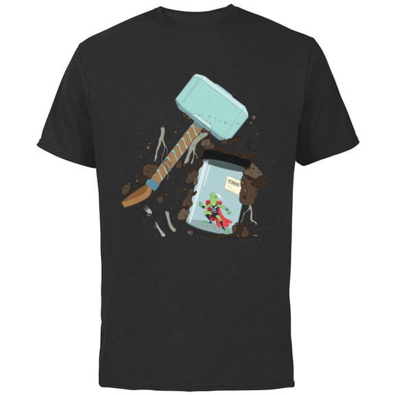 Marvel Loki Frog Thor Throg in a Jar with Mjolnir Hammer - Short Sleeve Cotton T-Shirt for Adults - Customized-Black