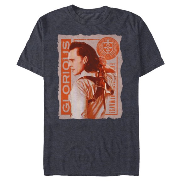 Marvel Loki Glorious Golden Dagger For All Time Always - Short Sleeve Blended T-Shirt for Adults - Customized-Denim Snow Heather