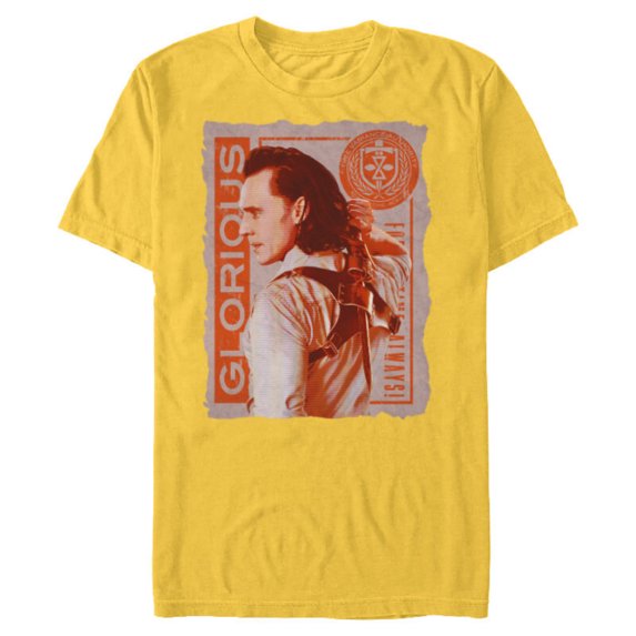 Marvel Loki Glorious Golden Dagger For All Time Always - Short Sleeve Blended T-Shirt for Adults - Customized-Yellow