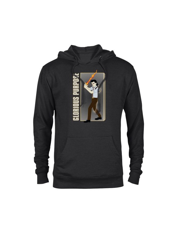 Loki Glorious Purpose Flaming Sword - Pullover Hoodie for Adults – Customized-Black