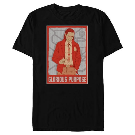 Marvel Loki Glorious Purpose - Short Sleeve Blended T-Shirt for Adults - Customized-Black