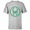 thumbnail image 1 of Marvel Loki Helmet Icon Shamrock Clovers St Patrick’s Day - Short Sleeve T-Shirt for Kids - Customized-Athletic Heather, 1 of 5