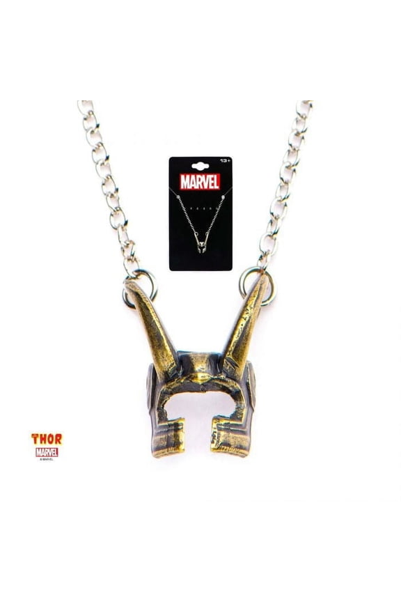 Marvel Loki Helmet Pendant Necklace