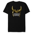 thumbnail image 1 of Marvel Loki Horned Helmet Burdened with Glorious Purpose - Short Sleeve Blended T-Shirt for Adults – Customized-Black, 1 of 5