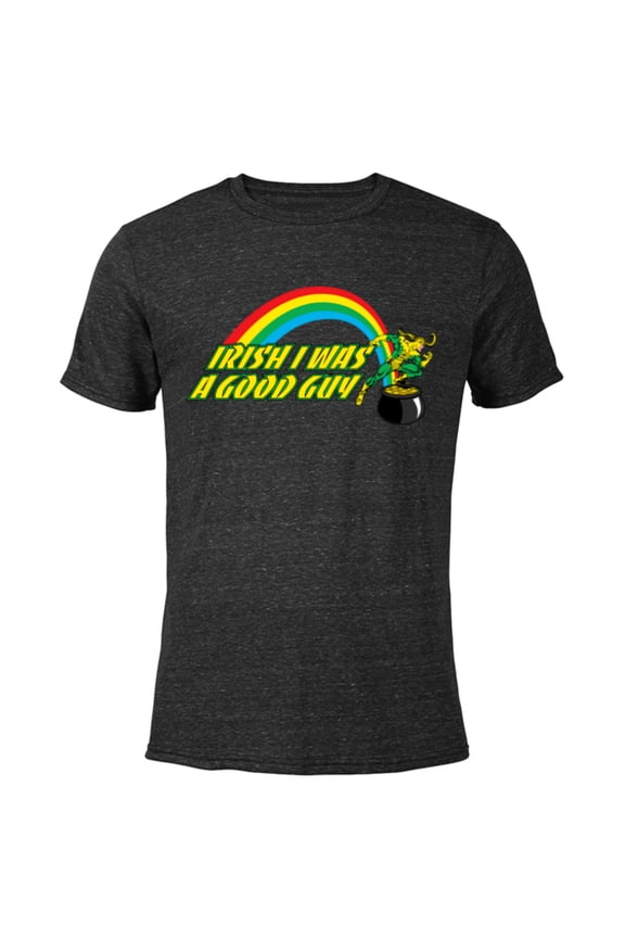 Loki Irish I Was A Good Guy St. Patrick’s Day - Short Sleeve Blended T-Shirt for Adults - Customized-Black