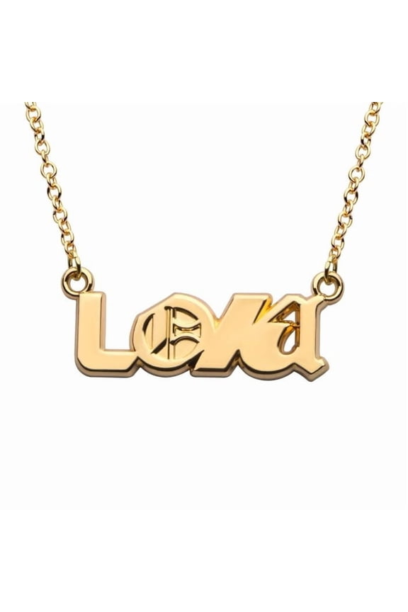 Marvel Loki Logo Gold Necklace