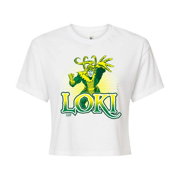Marvel Loki - Logo - Juniors Cropped Graphic T-shirt