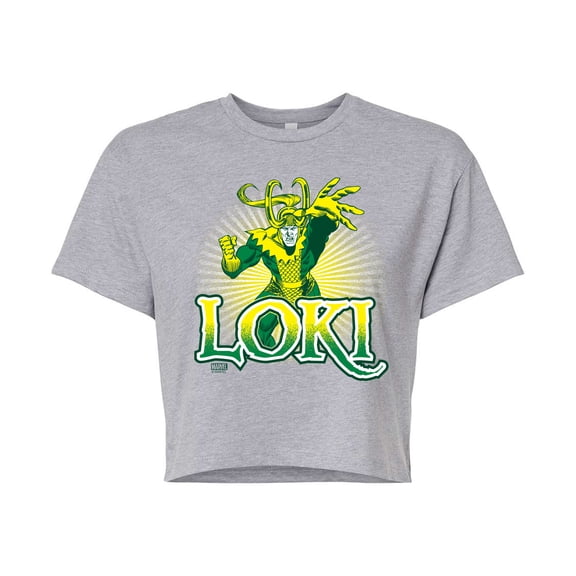 Marvel Loki - Logo - Juniors Cropped Graphic T-shirt