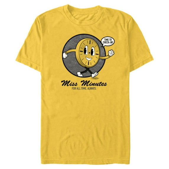 Marvel Loki Miss Minutes Time To Check-In Retro - Short Sleeve Blended T-Shirt for Adults - Customized-Yellow
