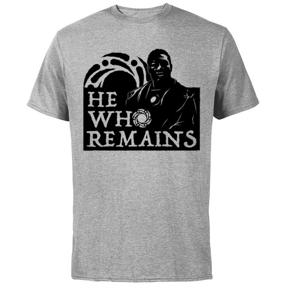 Marvel Loki Only He Who Remains - Short Sleeve Cotton T-Shirt for Adults - Customized-Athletic Heather