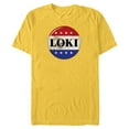 thumbnail image 1 of Marvel Loki President Loki Button - Short Sleeve Blended T-Shirt for Adults - Customized-Yellow, 1 of 5