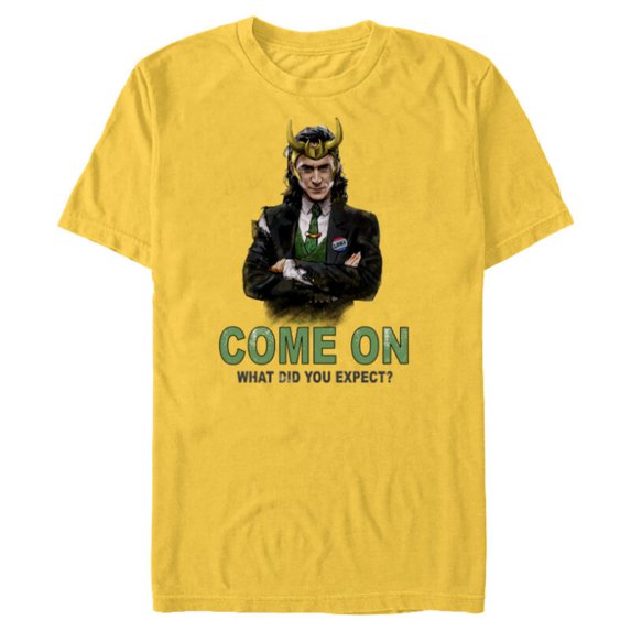 Marvel Loki President Loki Come On What Did You Expect? - Short Sleeve Blended T-Shirt for Adults - Customized-Yellow