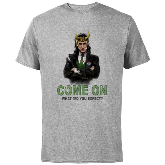 Marvel Loki President Loki Come On What Did You Expect? - Short Sleeve Cotton T-Shirt for Adults - Customized-Athletic Heather