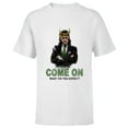 thumbnail image 1 of Marvel Loki President Loki Come On What Did You Expect? - Short Sleeve T-Shirt for Kids - Customized-White, 1 of 5