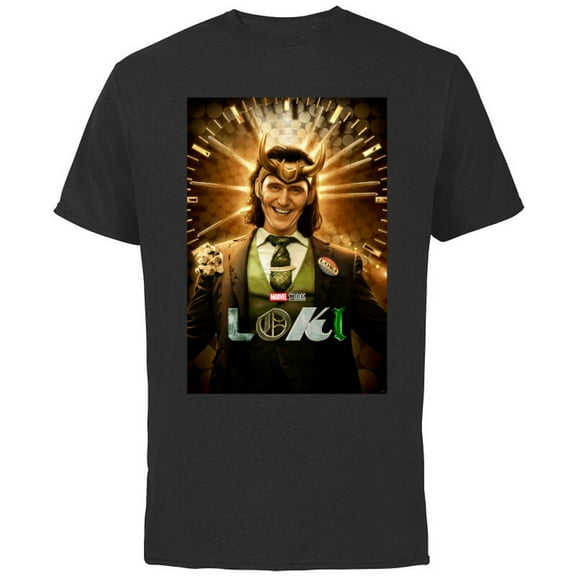Marvel Loki President Loki Poster - Short Sleeve Cotton T-Shirt for Adults - Customized-Black