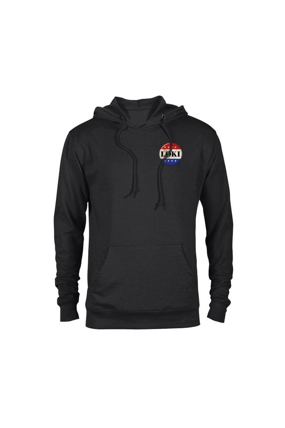 Loki President Loki Small Button - Pullover Hoodie for Adults - Customized-Black