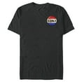 thumbnail image 1 of Marvel Loki President Loki Small Button - Short Sleeve Blended T-Shirt for Adults - Customized-Dark Heather, 1 of 5