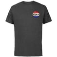 thumbnail image 1 of Marvel Loki President Loki Small Button - Short Sleeve Cotton T-Shirt for Adults - Customized-Charcoal, 1 of 5