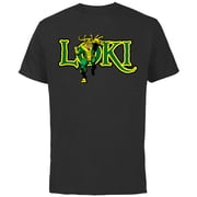 Marvel Loki Retro Comic - Short Sleeve Cotton T-Shirt for Adults - Customized-Black