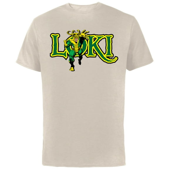 Marvel Loki Retro Comic - Short Sleeve Cotton T-Shirt for Adults - Customized-Natural