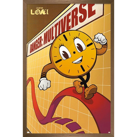 Marvel Loki: Season 2 - Miss Minutes Danger: Multiverse Wall Poster, 22.375" x 34" Framed