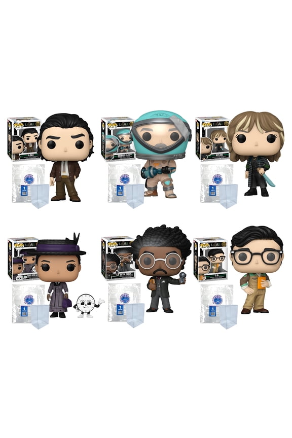 Marvel: Loki Season 2 Set of 6 Funko Pop Vinyl Figures + Blue Salamander Emporium Protective Cases