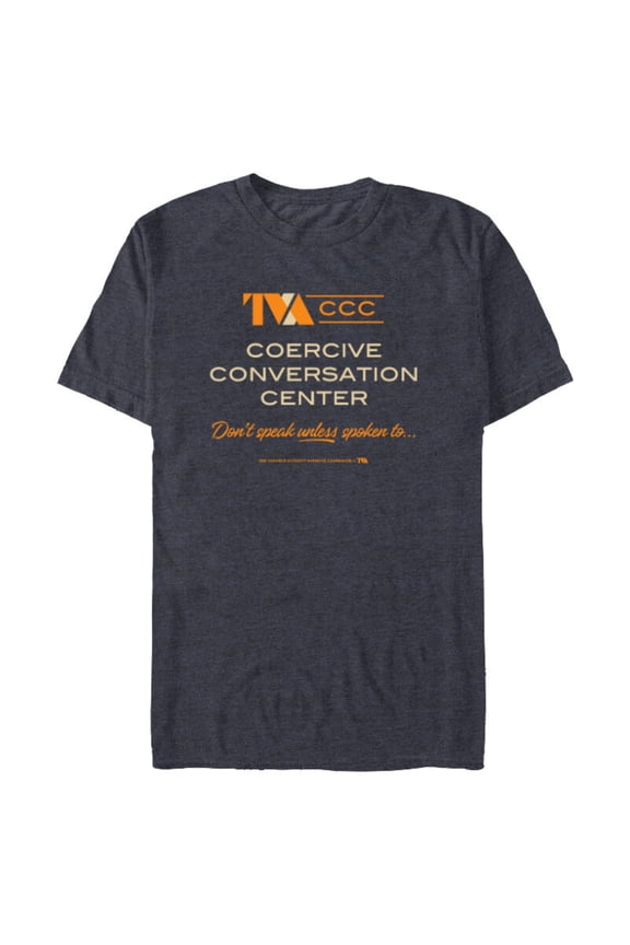 Loki Season 2 TVA Coercive Conversation Center Logo - Short Sleeve Blended T-Shirt for Adults - Customized-Navy Heather