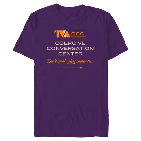 Marvel Loki Season 2 TVA Coercive Conversation Center Logo - Short Sleeve Blended T-Shirt for Adults - Customized-Purple