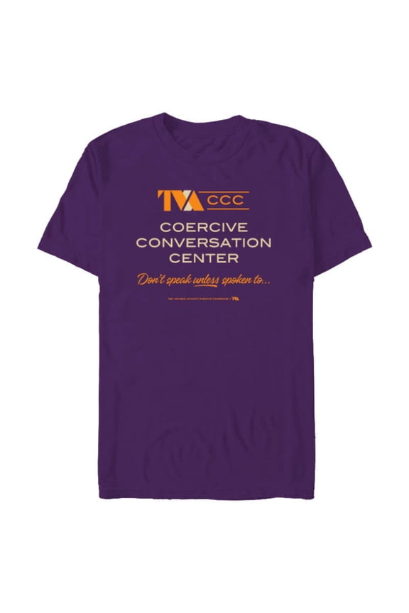Loki Season 2 TVA Coercive Conversation Center Logo - Short Sleeve Blended T-Shirt for Adults - Customized-Purple