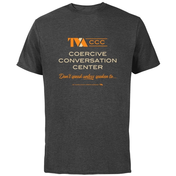 Marvel Loki Season 2 TVA Coercive Conversation Center Logo - Short Sleeve Cotton T-Shirt for Adults - Customized-Charcoal