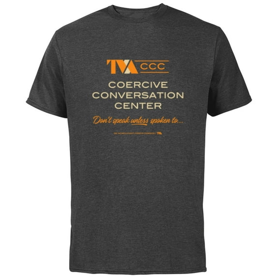 Marvel Loki Season 2 TVA Coercive Conversation Center Logo - Short Sleeve Cotton T-Shirt for Adults - Customized-Charcoal