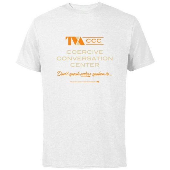 Marvel Loki Season 2 TVA Coercive Conversation Center Logo - Short Sleeve Cotton T-Shirt for Adults - Customized-White