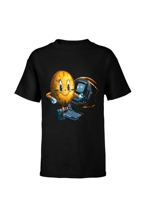 Loki Season 2 TVA Miss Minutes Computer Disney+ - Short Sleeve T-Shirt for Kids - Customized-Black