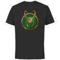 thumbnail image 1 of Marvel Loki Series Icon - Short Sleeve Cotton T-Shirt for Adults - Customized-Black, 1 of 5