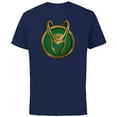 thumbnail image 1 of Marvel Loki Series Icon - Short Sleeve Cotton T-Shirt for Adults - Customized-Navy, 1 of 5