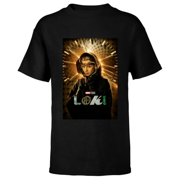 Marvel Loki Sylvie Disney Character Poster - Short Sleeve T-Shirt for Kids - Customized-Black