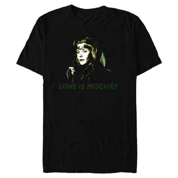 Marvel Loki Sylvie Love is Mischief - Short Sleeve Blended T-Shirt for Adults - Customized-Black