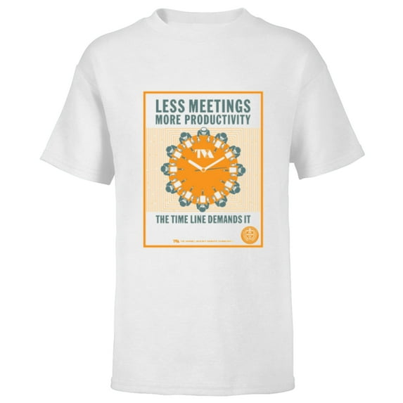 Marvel Loki TVA Less Meetings More Productivity - Short Sleeve T-Shirt for Kids - Customized-White