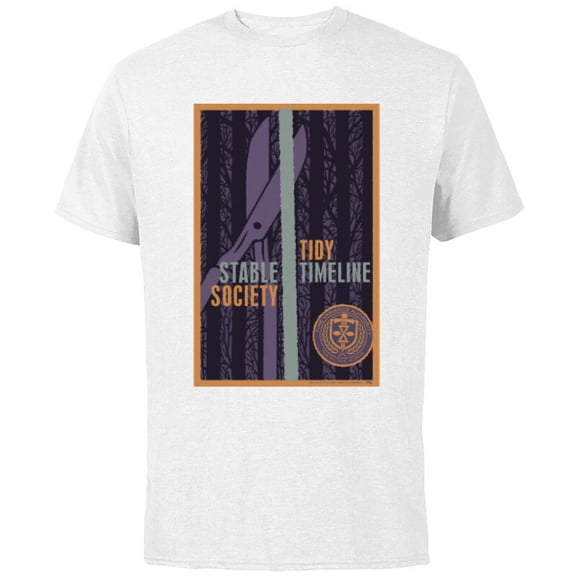 Marvel Loki TVA Stable Society Tidy Timeline - Short Sleeve Cotton T-Shirt for Adults - Customized-White
