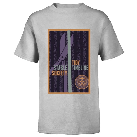 Marvel Loki TVA Stable Society Tidy Timeline - Short Sleeve T-Shirt for Kids - Customized-Athletic Heather