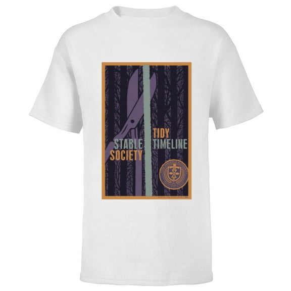 Marvel Loki TVA Stable Society Tidy Timeline - Short Sleeve T-Shirt for Kids - Customized-White