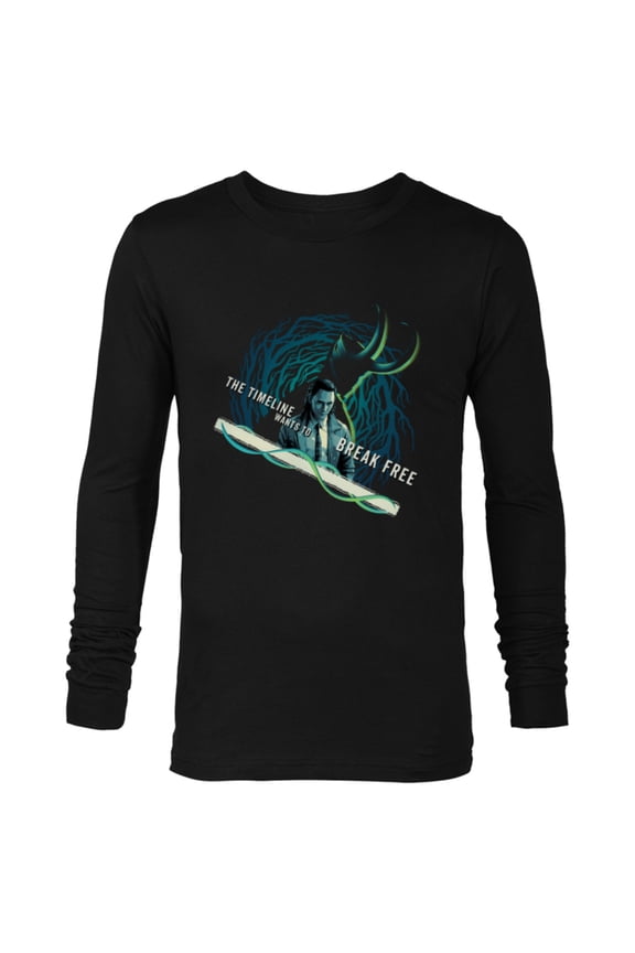 Loki The Timeline Wants to Break Free - Long Sleeve T-Shirt for Men - Customized-Black