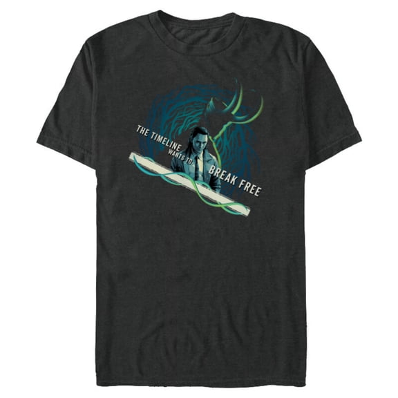 Marvel Loki The Timeline Wants to Break Free - Short Sleeve Blended T-Shirt for Adults - Customized-Dark Heather