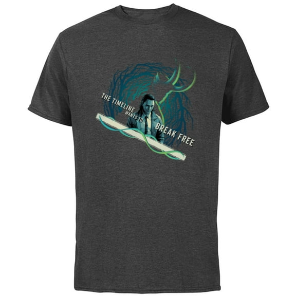 Marvel Loki The Timeline Wants to Break Free - Short Sleeve Cotton T-Shirt for Adults - Customized-Charcoal