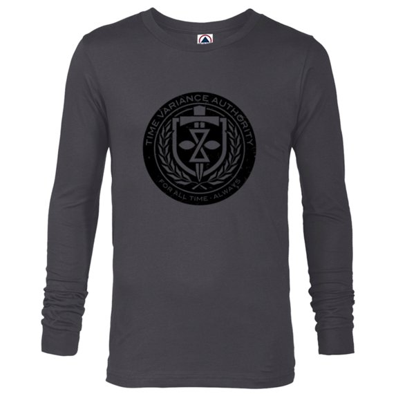 Marvel Loki Time Variance Authority Badge - Long Sleeve T-Shirt for Men - Customized-Charcoal Heather