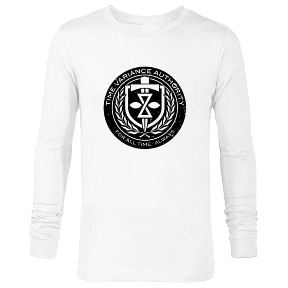 Marvel Loki Time Variance Authority Badge - Long Sleeve T-Shirt for Men - Customized-White