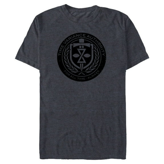 Marvel Loki Time Variance Authority Badge - Short Sleeve Blended T-Shirt for Adults - Customized-Navy Heather