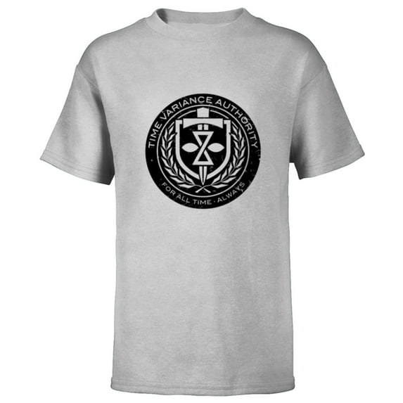 Marvel Loki Time Variance Authority Badge - Short Sleeve T-Shirt for Kids - Customized-Athletic Heather